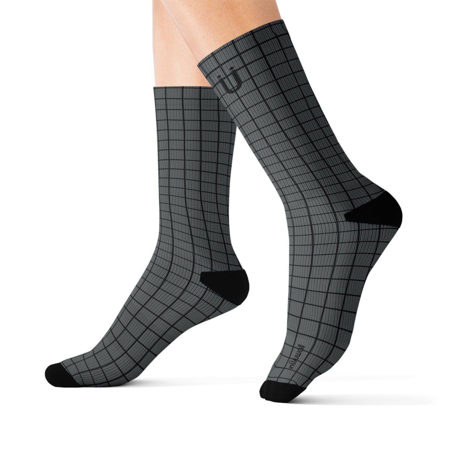 Calcetines PixelÜs de algodón | Gris Oscuro - inUsuwall