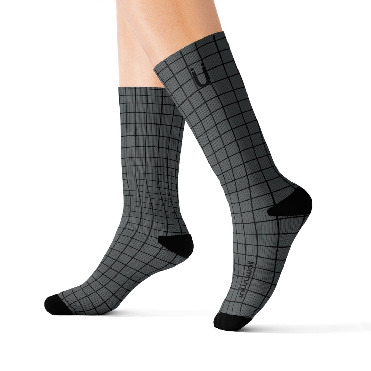 Calcetines PixelÜs de algodón | Gris Oscuro - inUsuwall